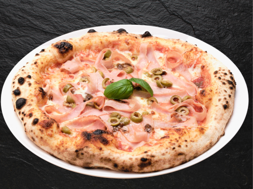 NÁPOLYI SONKA GOMBA OLIVA PIZZA